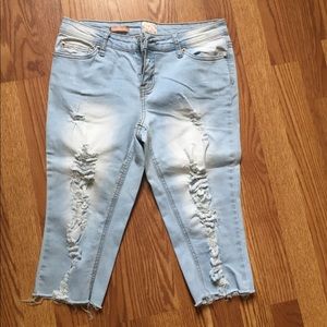Jeans light blue capris